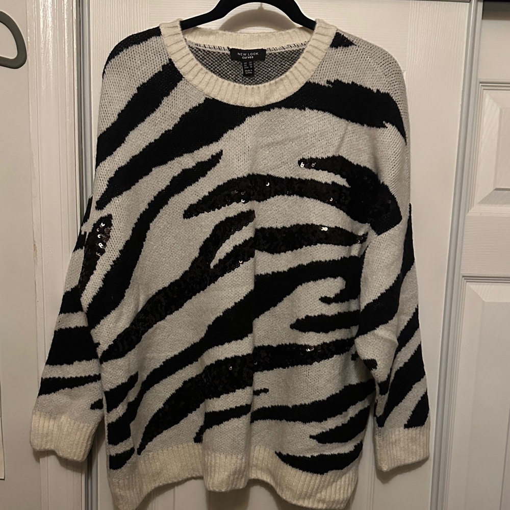 New Look ASOS - Monochrome Patterned Sweater